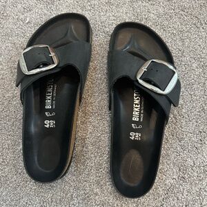 Birkenstock Madrid Big Buckle Sandals Women's Size  40 Black